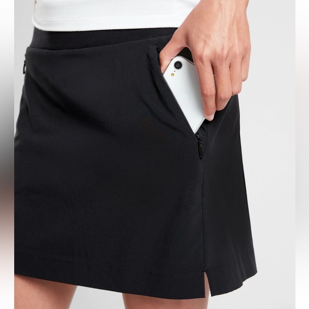 Athleta Black Athletic Skort Breathable Comfortable Tennis Casual Workout $70